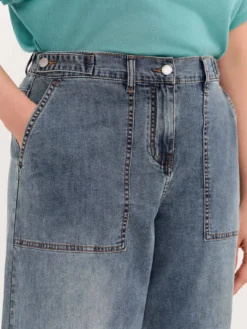 Jeans Wide Leg con maxi tasche