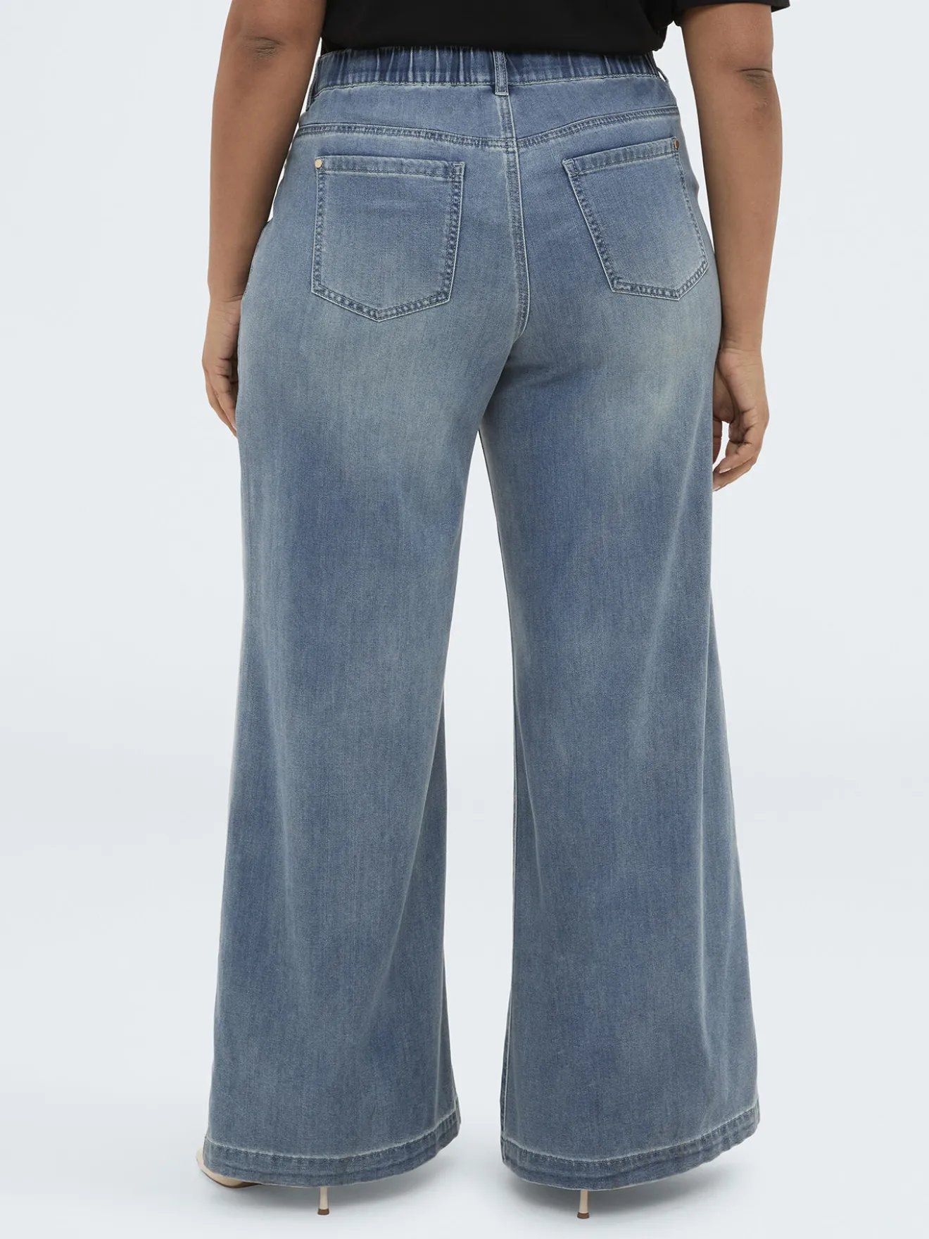 Jeans Wide Leg in denim washed