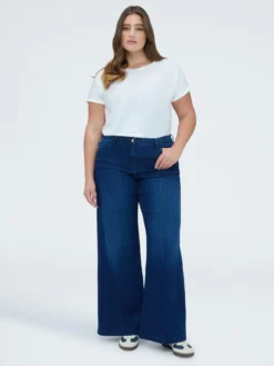 Jeans Wide Leg lavaggio blu