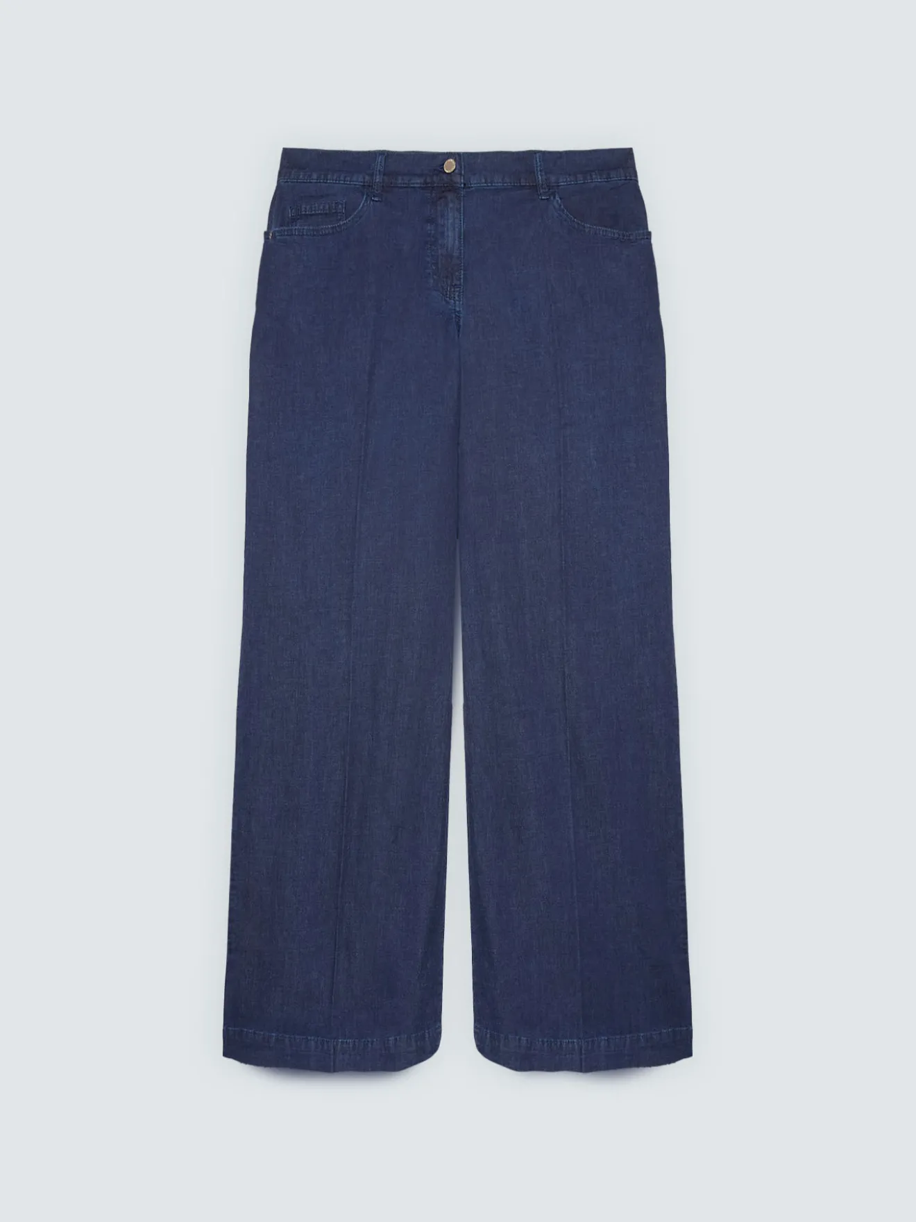 Jeans Wide Leg lavaggio blu navy