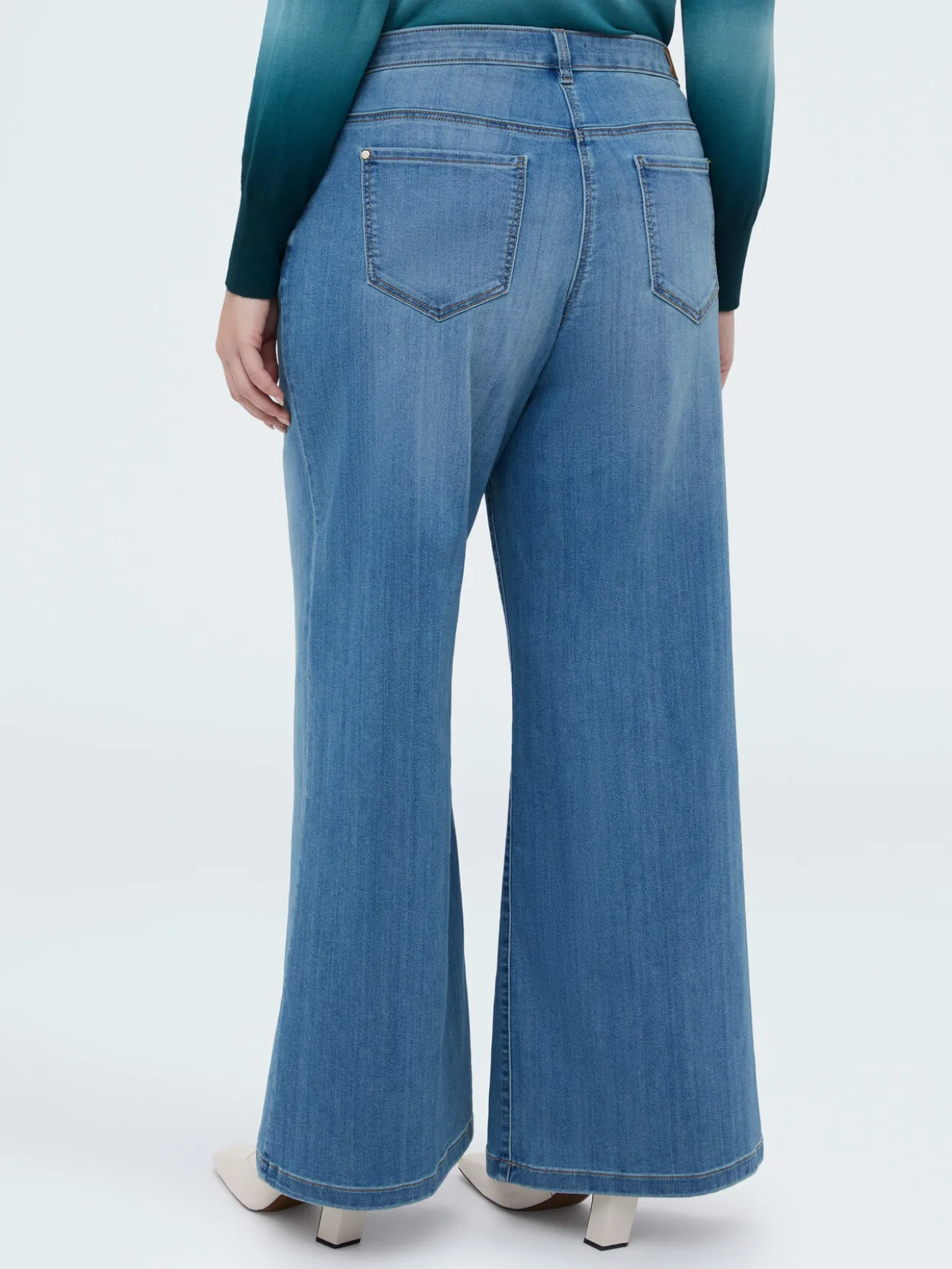 Jeans Wide Leg lavaggio light blue