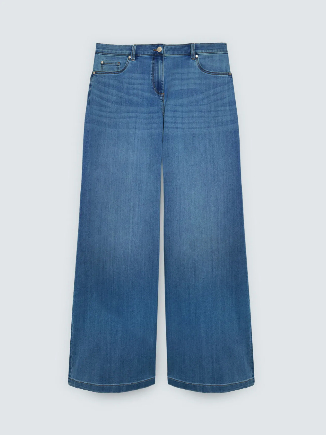 Jeans Wide Leg lavaggio light blue