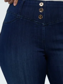 Jeggings dark blue con bottoni decorativi