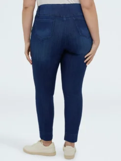 Jeggings dark blue con bottoni decorativi