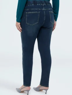 Jeggingseffetto washed con applicazioni