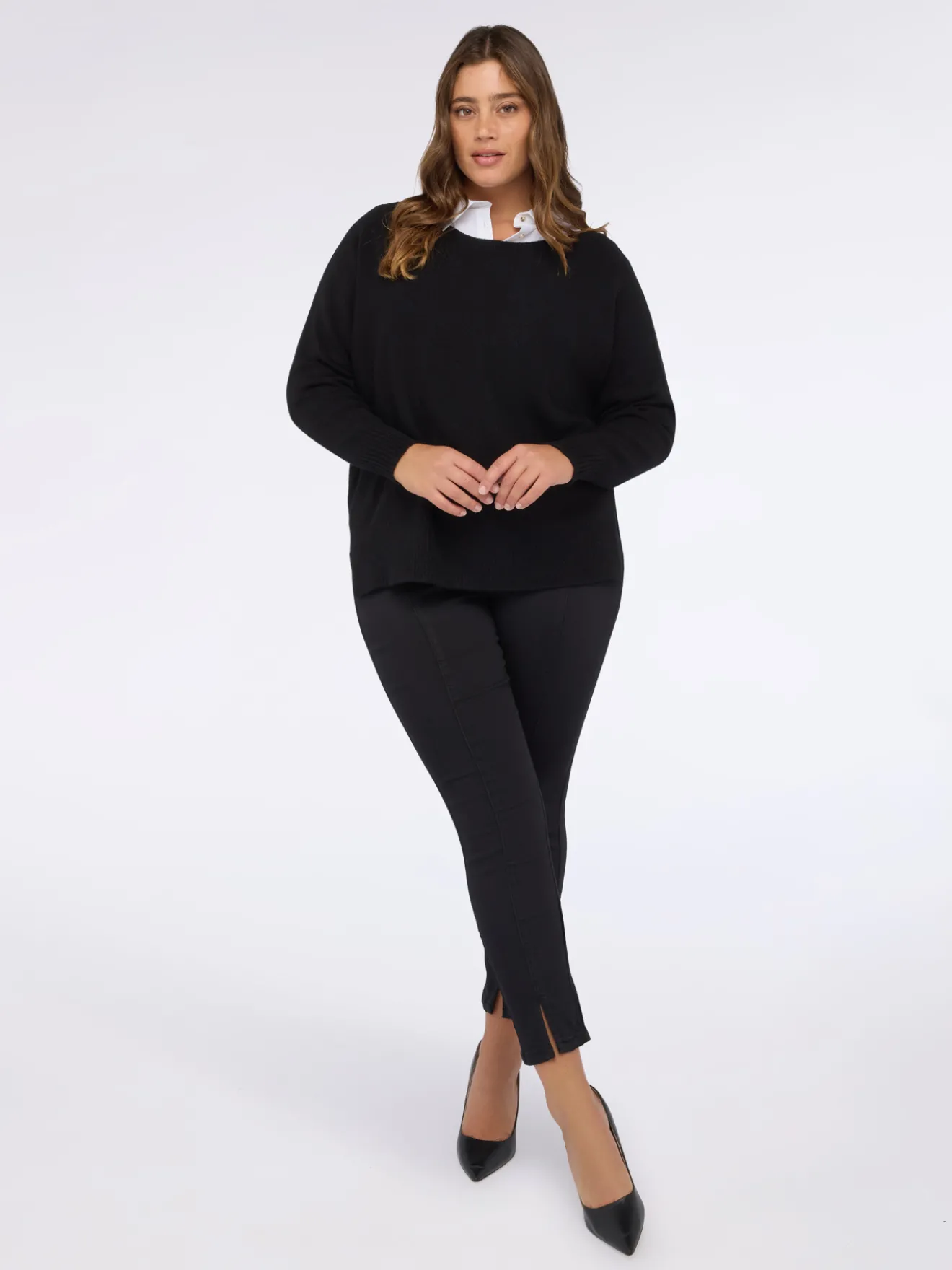 Jeggings in denim misto cotone