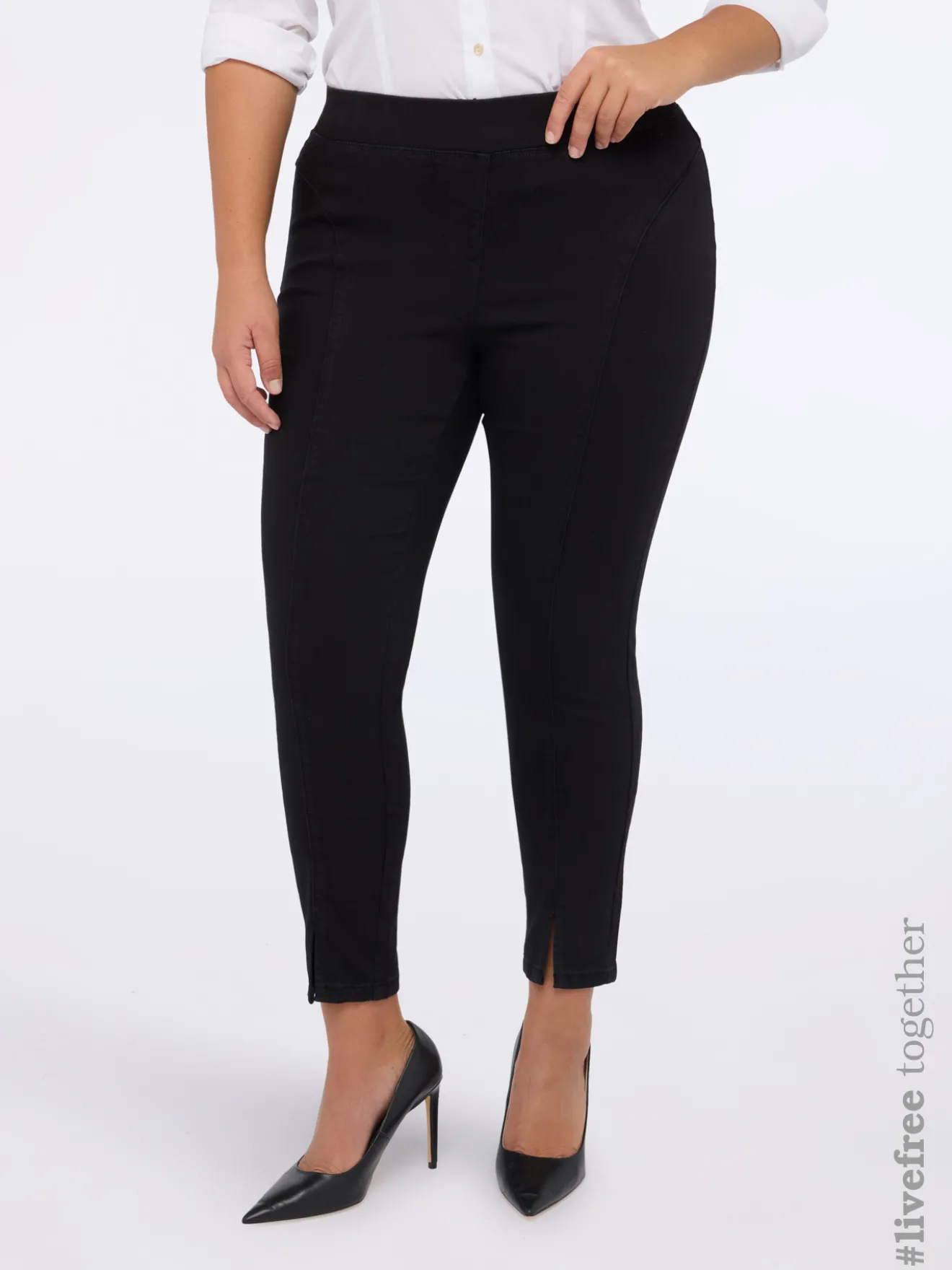 Jeggings in denim misto cotone