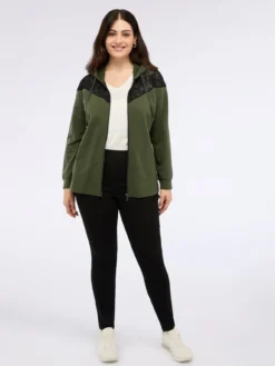 Jeggings total black con vita elasticizzata