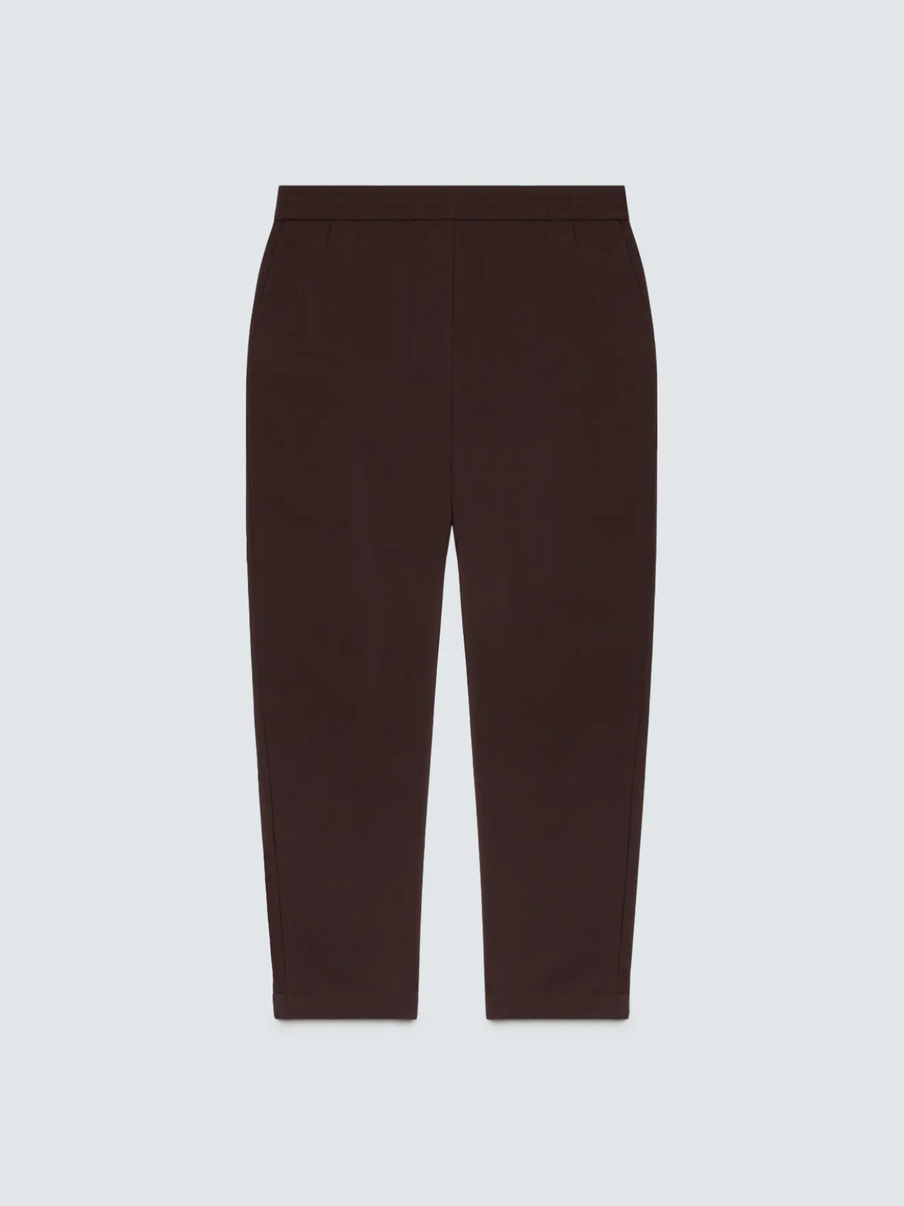 Jogger in tessuto stretch con risvolto