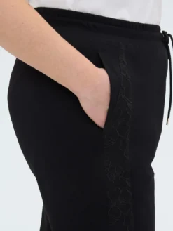 Joggers in cotone con bande laterali