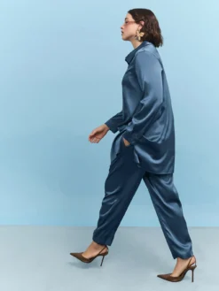 Joggers in raso stretch