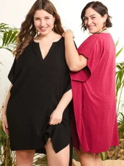 Kaftano chiuso in viscosa jacquard