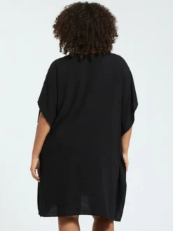 Kaftano chiuso in viscosa jacquard