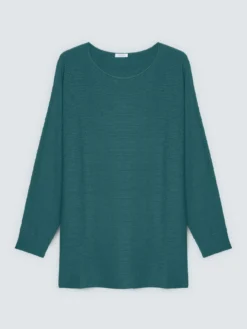 Maglia a costine con maniche kimono