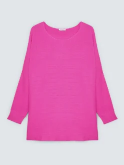 Maglia a costine con maniche kimono