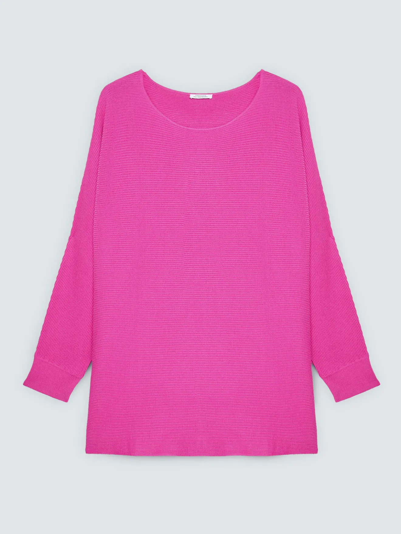 Maglia a costine con maniche kimono