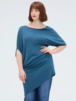 Maglia asimmetrica in misto viscosa