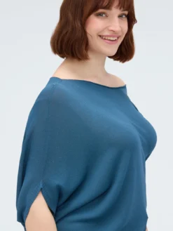 Maglia asimmetrica in misto viscosa