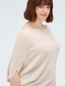 Maglia asimmetrica in misto viscosa