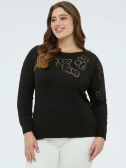 Maglia con motivo traforato