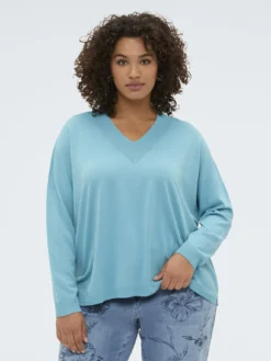 Maglia fine con scollo a V