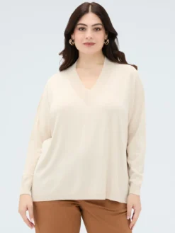 Maglia fine con scollo a V