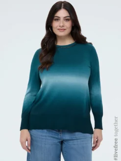 Maglia girocollo con sfumatura