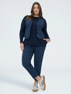 Maglia girocollo in misto viscosa