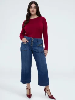 Maglia girocollo in misto viscosa
