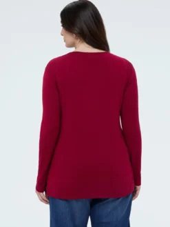 Maglia girocollo in misto viscosa