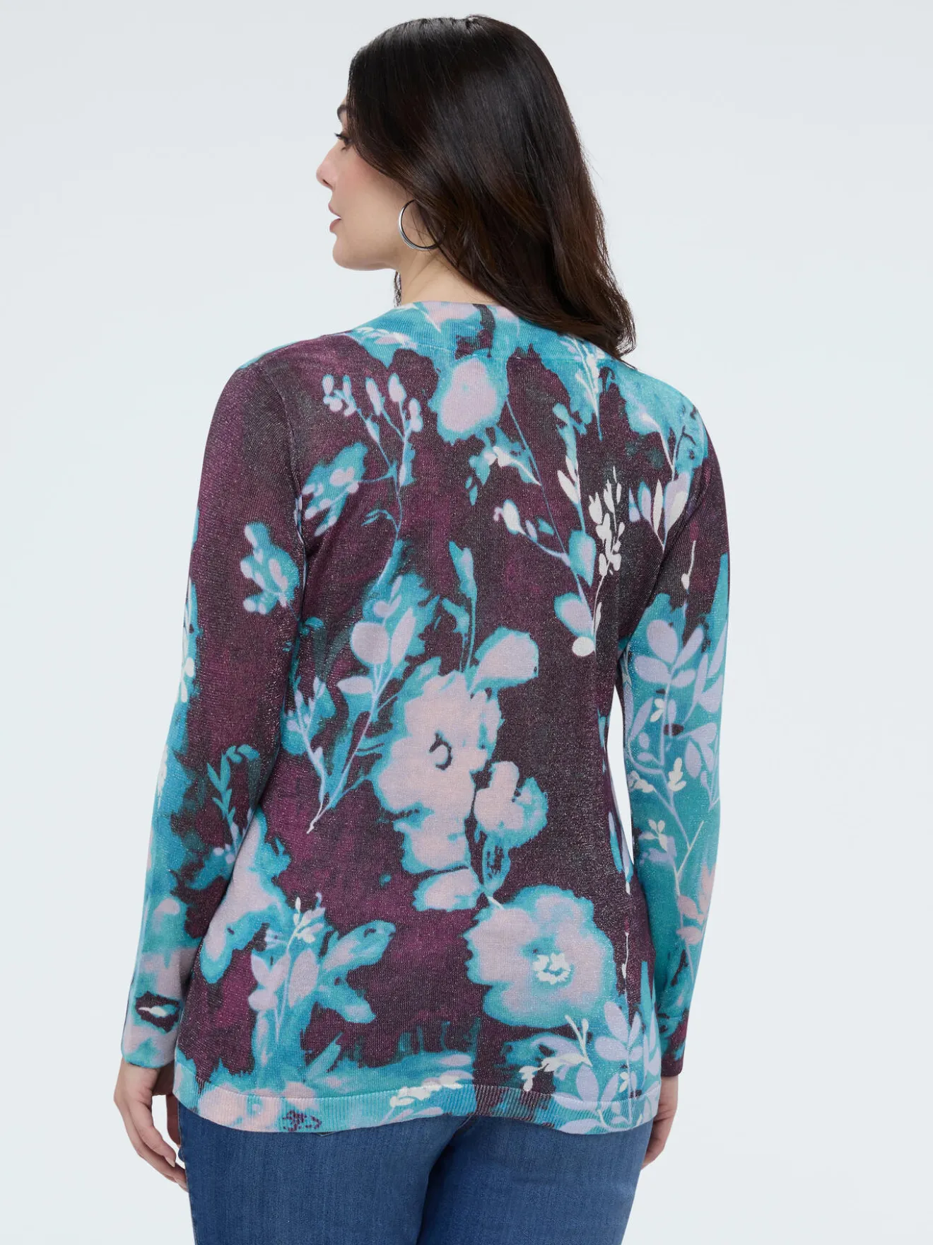 Maglia misto viscosa con stampa floreale