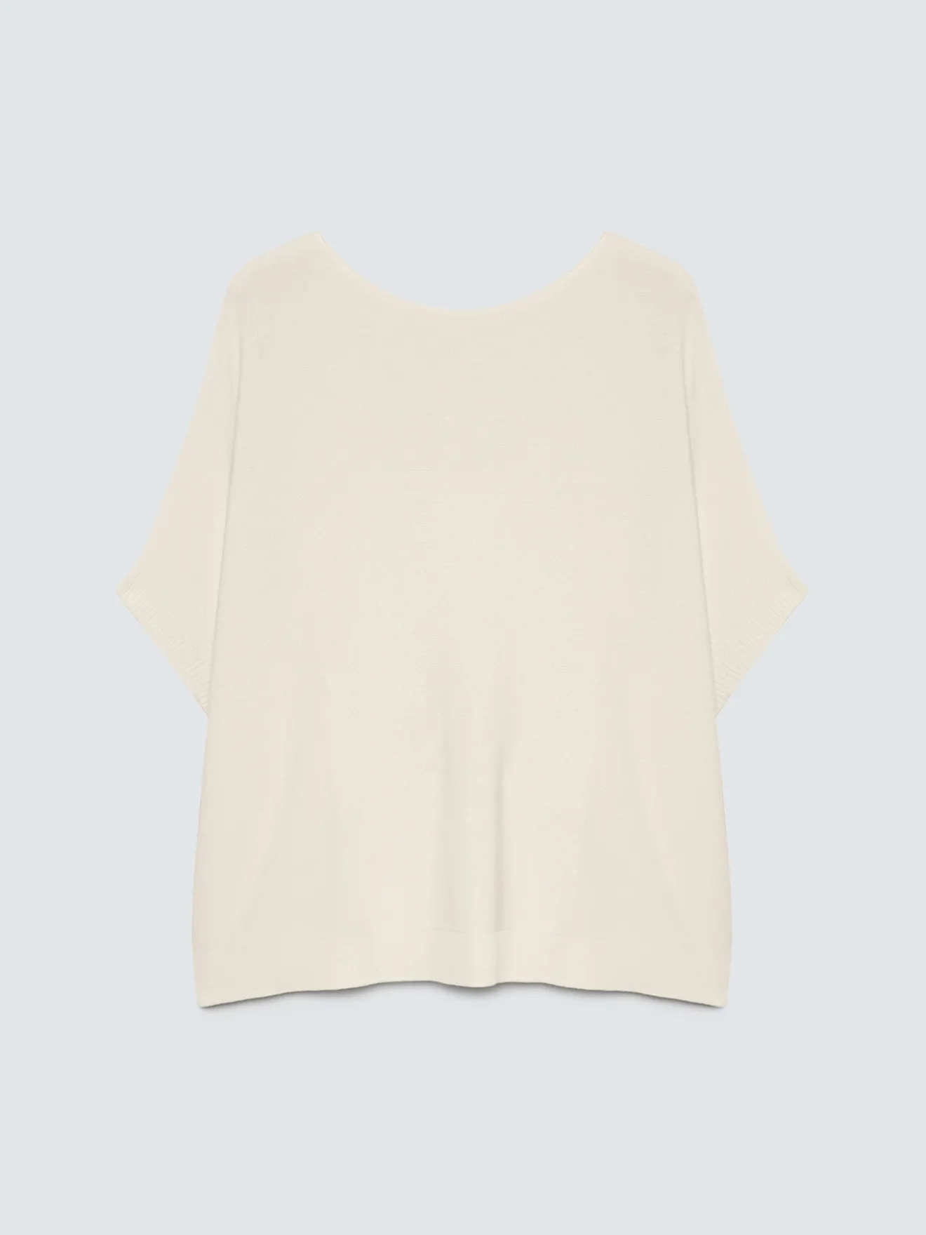 Maglia misto viscosa scollo a barchetta