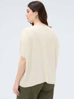 Maglia misto viscosa scollo a barchetta