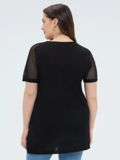 Maglia traforata in misto viscosa