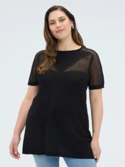 Maglia traforata in misto viscosa