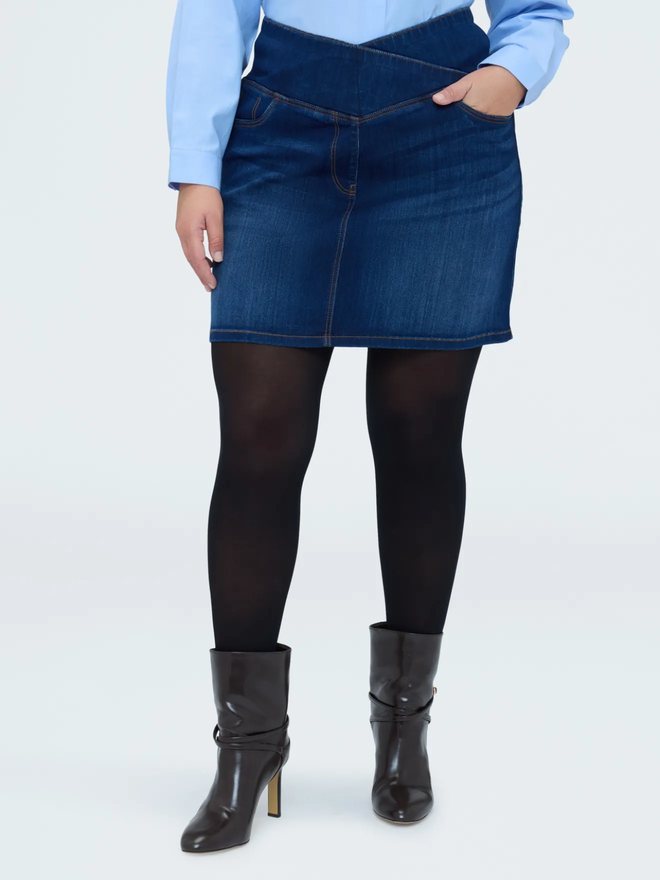 Minigonna in denim linea ad A