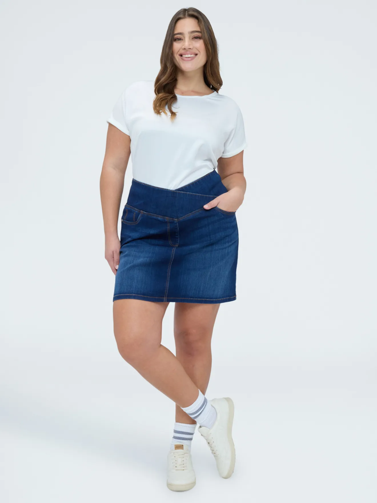 Minigonna in denim linea ad A