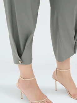 Pantaloni Balloon in misto lino