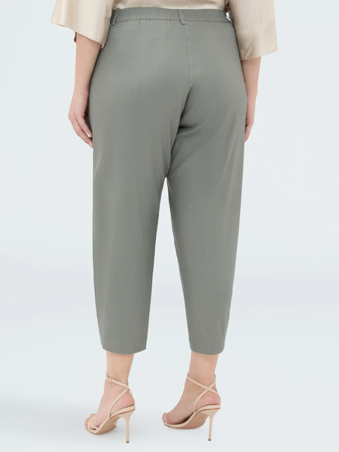 Pantaloni Balloon in misto lino