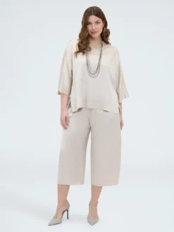 Pantaloni Balloon in raso stretch