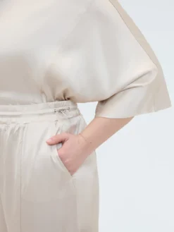 Pantaloni Balloon in raso stretch
