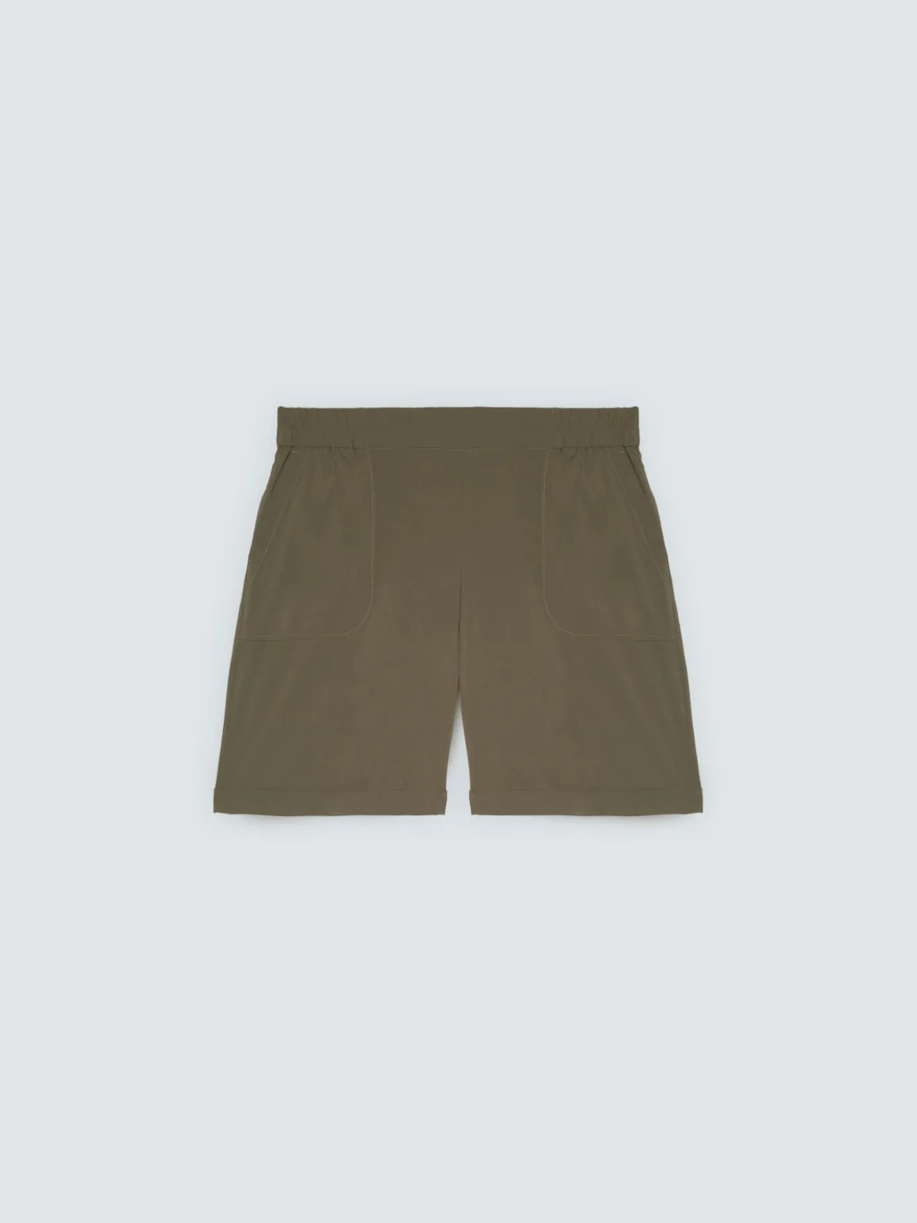 Pantaloni bermuda con vita elasticizzata