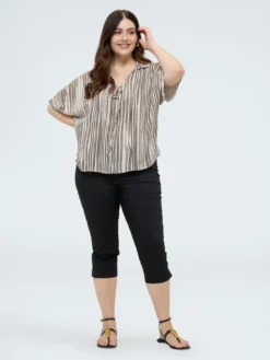 Pantaloni Capri in misto cotone