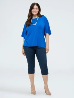 Pantaloni Capri in misto cotone