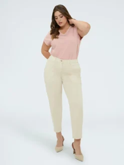 Pantaloni Carrot Fit in cotone