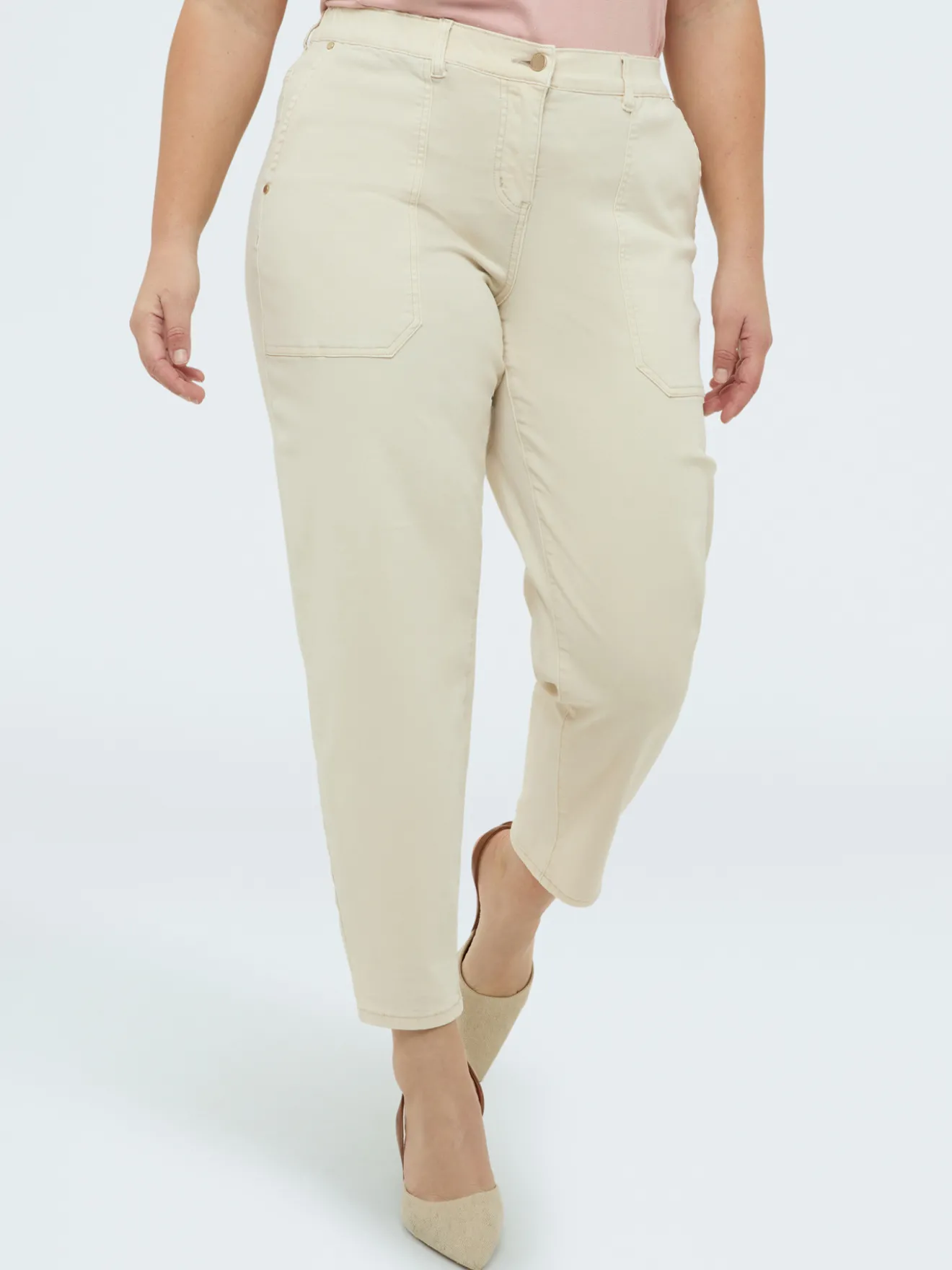 Pantaloni Carrot Fit in cotone