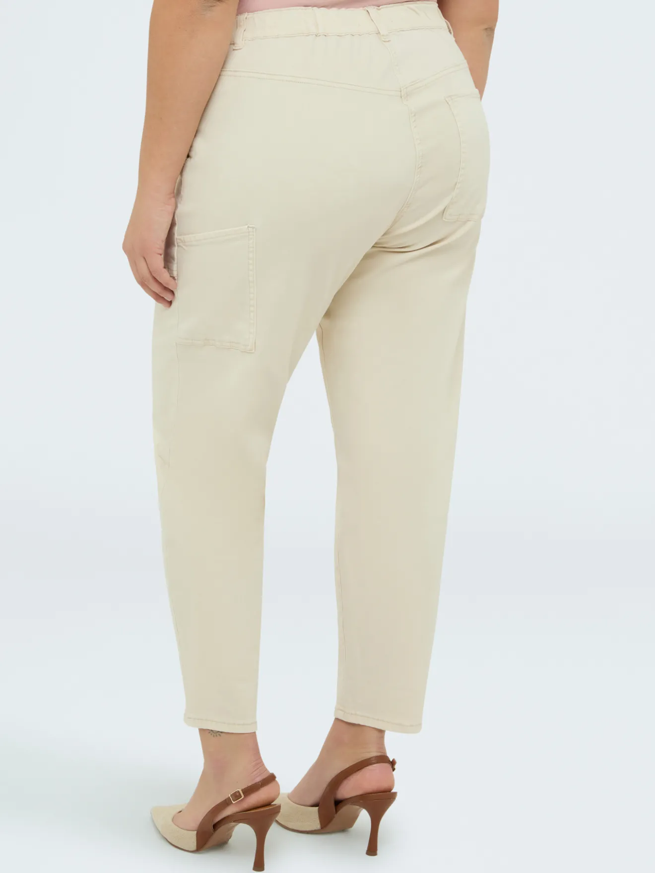 Pantaloni Carrot Fit in cotone