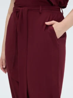 Pantaloni carrot fit in viscosa