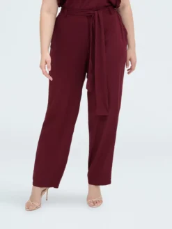Pantaloni carrot fit in viscosa
