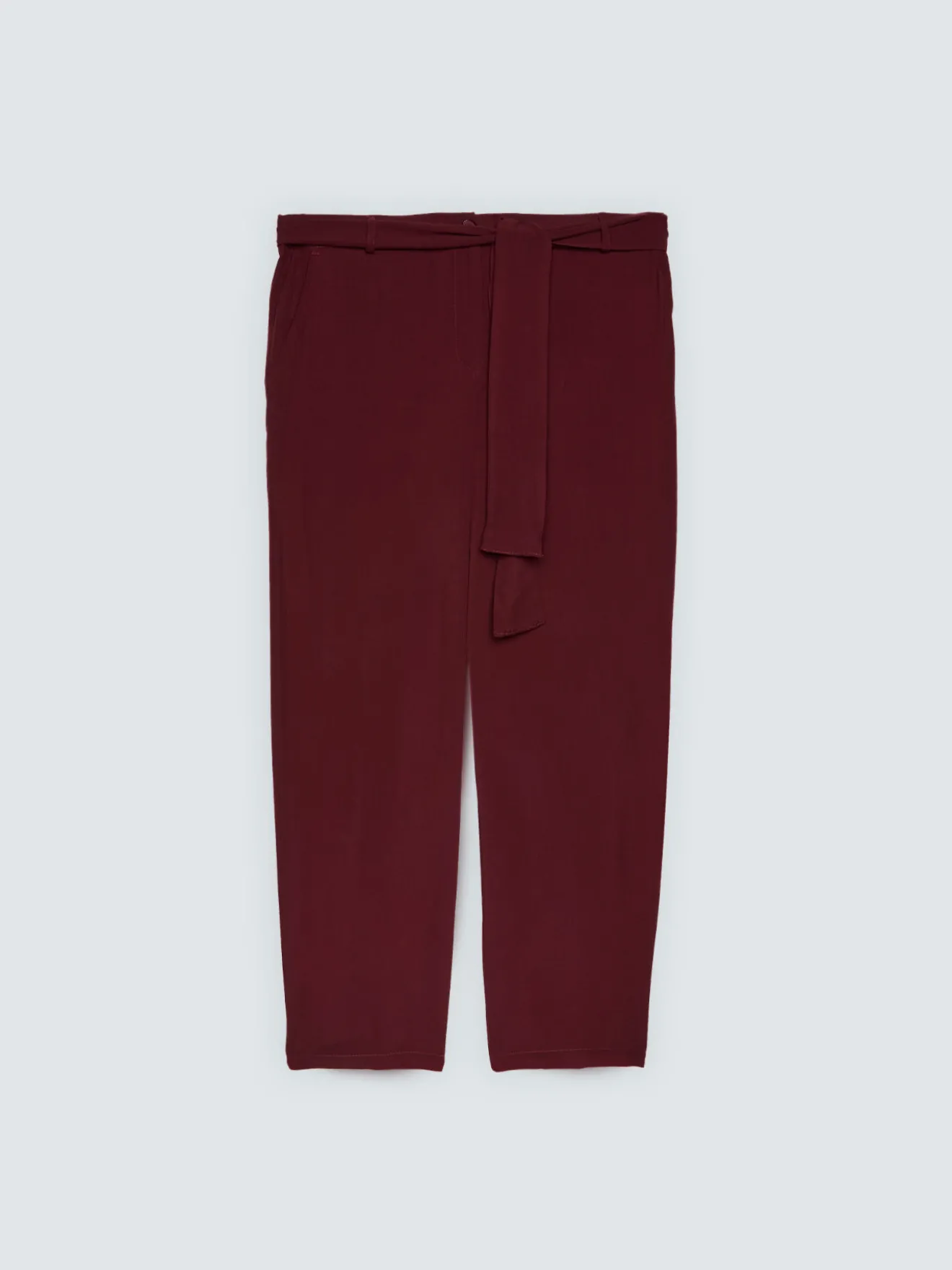 Pantaloni carrot fit in viscosa